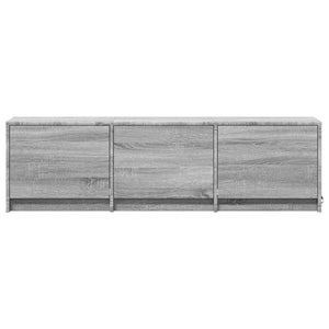 TV-Schrank mit LED, Grau Sonoma, 140 cm
