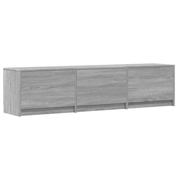 TV-Schrank mit LED, Grau Sonoma, 165 cm