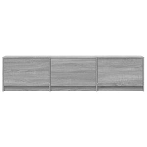 TV-Schrank mit LED, Grau Sonoma, 165 cm