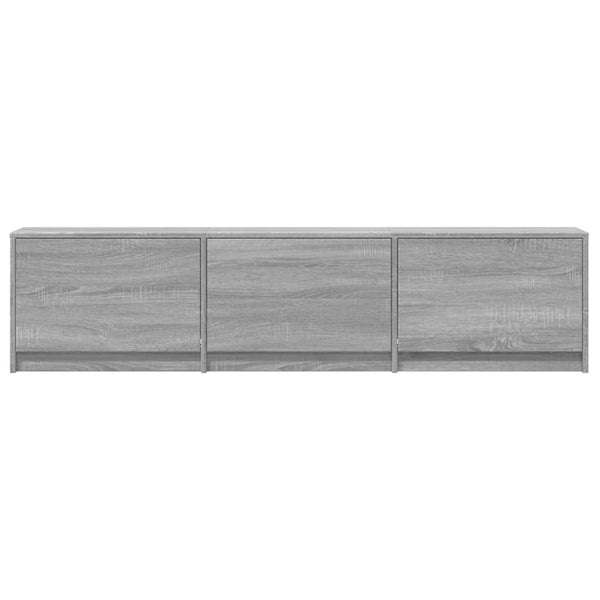 TV-Schrank mit LED, Grau Sonoma, 165 cm