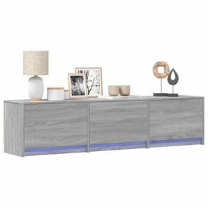 TV-Schrank mit LED, Grau Sonoma, 165 cm