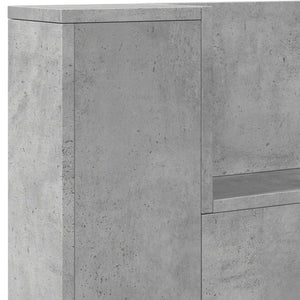 LED Kopfteil mit Regal Beton 140cm