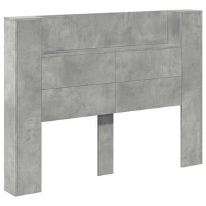 LED Kopfteil mit Regal Beton 140cm