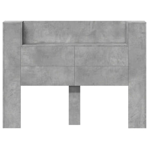 LED Kopfteil mit Regal Beton 140cm