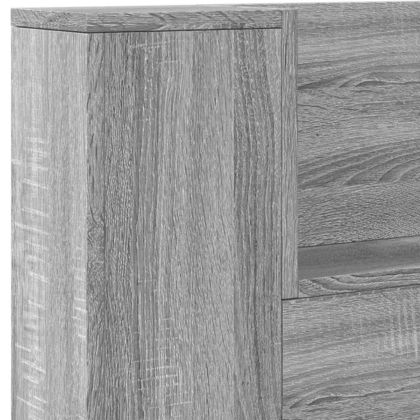 Kopfteil mit LED Grau Sonoma 140 cm
