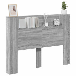 Kopfteil mit LED Grau Sonoma 140 cm