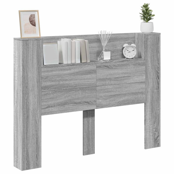 Kopfteil mit LED Grau Sonoma 140 cm