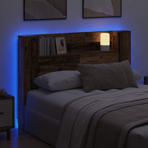 Kopfteil mit LED Altholz 140 cm