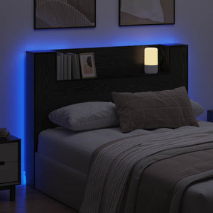 Kopfteil mit LED Schwarze Eiche 140 cm