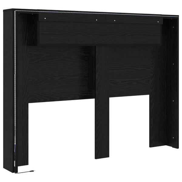 Kopfteil mit LED Schwarze Eiche 140 cm