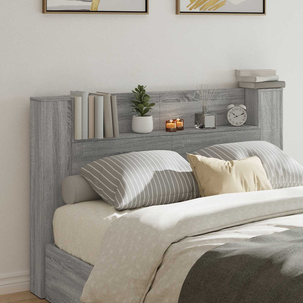 Kopfteil mit LED Grau Sonoma 160cm