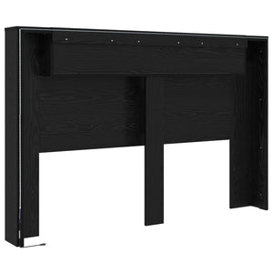 Kopfteil mit LED Schwarze Eiche 160 cm