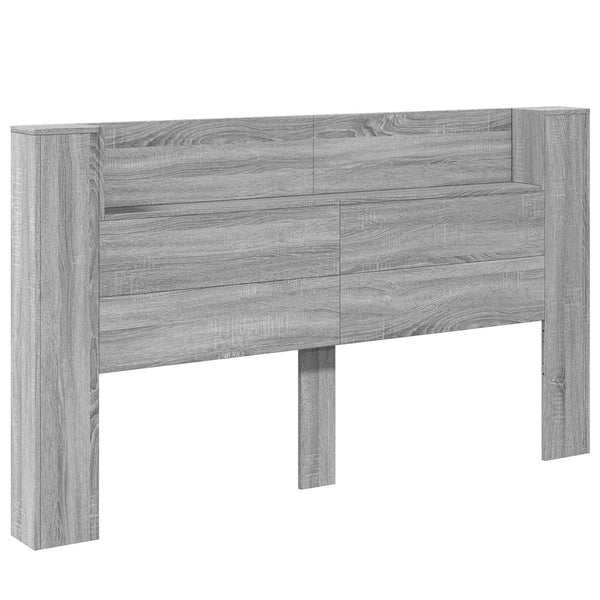 Kopfteil Schrank mit LED Grau 180cm