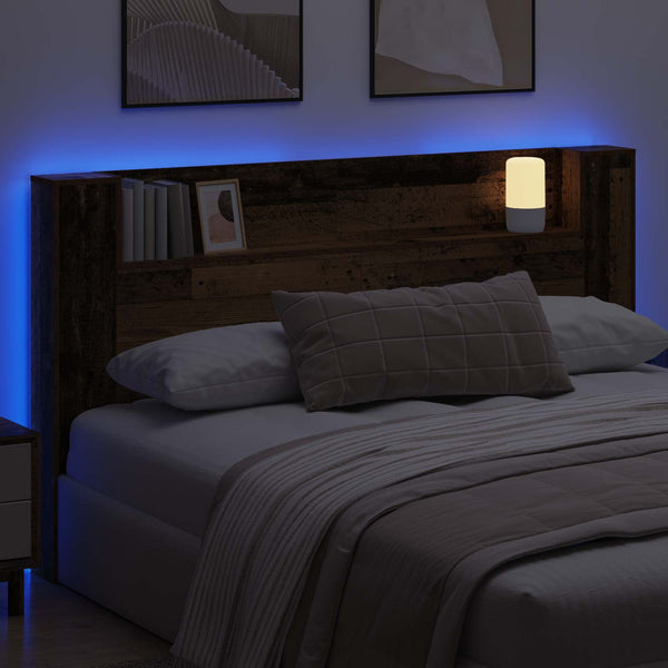 Kopfteil mit LED Altholz 180cm