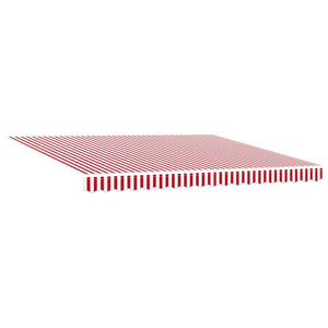 Einziehbare Markise Rot/Weiß 400x300 cm