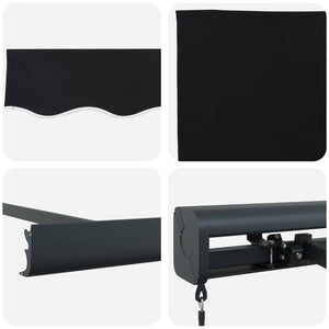 Einziehbare Markise Schwarz 4x3m