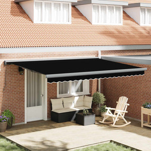 Einziehbare Markise Schwarz 4x3m