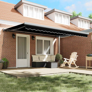 Einziehbare Markise Schwarz 4x3m