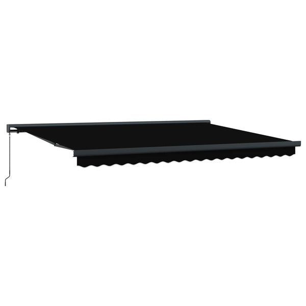 Einziehbare Markise Schwarz 4x3m