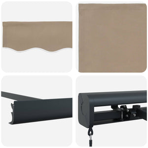 Einziehbare Markise Beige 4x3 m