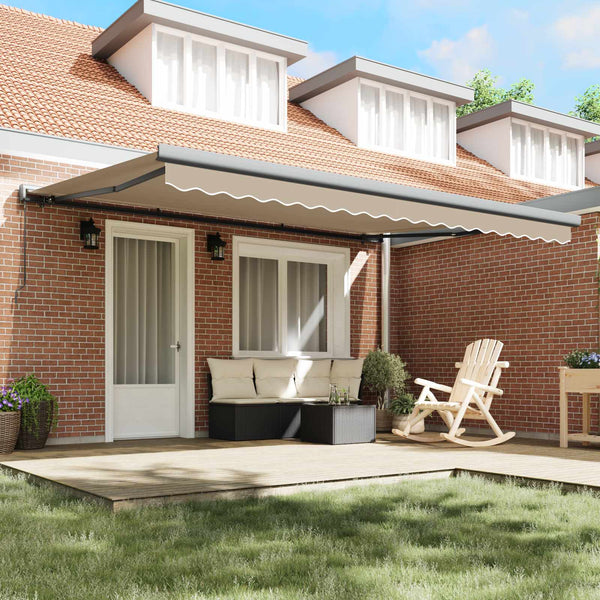 Einziehbare Markise Beige 4x3 m