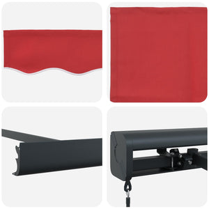Einziehbare Markise, 4x3m, Rot