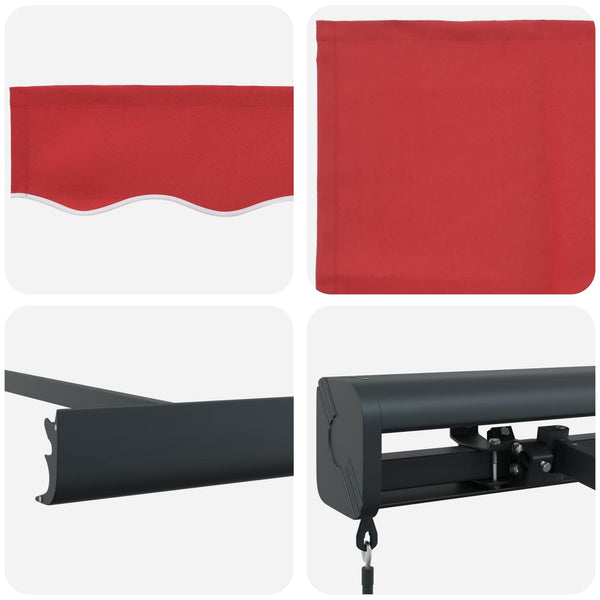 Einziehbare Markise, 4x3m, Rot