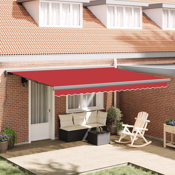 Einziehbare Markise, 4x3m, Rot