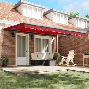 Einziehbare Markise, 4x3m, Rot