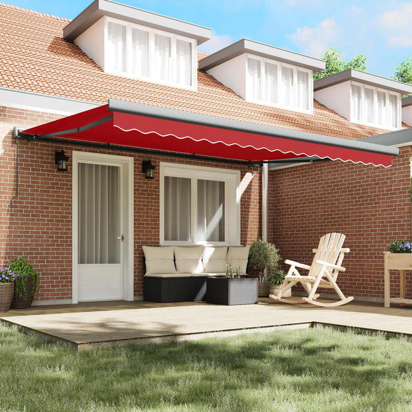 Einziehbare Markise, 4x3m, Rot