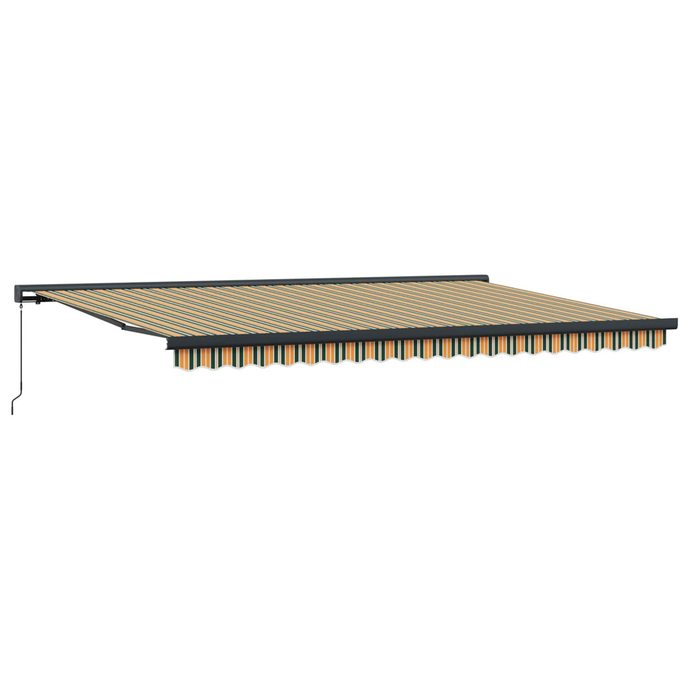 Einziehbare Markise Grün/Gelb 4x3m