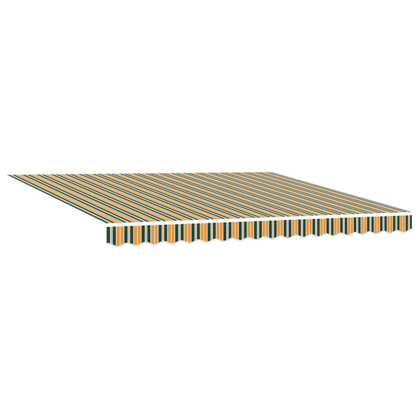 Einziehbare Markise Grün/Gelb 4x3m