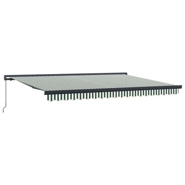Einziehbare Markise Grün-Weiß 4x3m