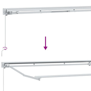 Manuelle einziehbare Markise Creme 3x2,5m