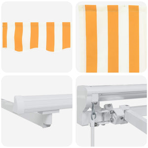 Gelbe, manuelle einziehbare Markise, 3 x 2,5 m