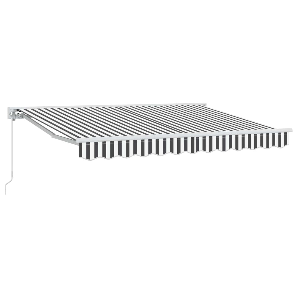 vidaXL Auvent manuel rétractable anthracite et blanc 3 x 2,5 m