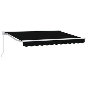 Einziehbare Markise, manuell, Schwarz, 3x2,5 m