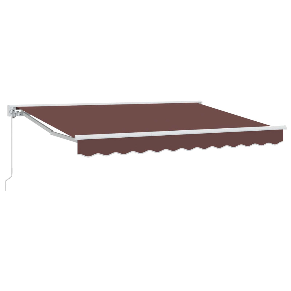 Manuell einziehbare Markise, 3,5x2,5 m, Braun