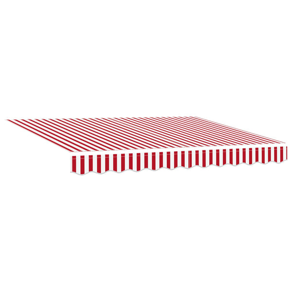 Einziehbare Markise, 3,5 x 2,5 m, Rot/Weiß