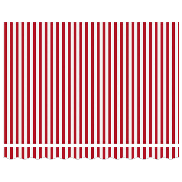 Einziehbare Markise, 3,5 x 2,5 m, Rot/Weiß