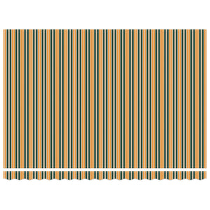 Einziehbare Markise, Grün/Gelb, 4x3 m