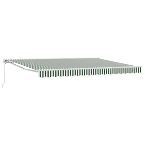 Einziehbare Markise, Grün/Weiß, 4x3 m