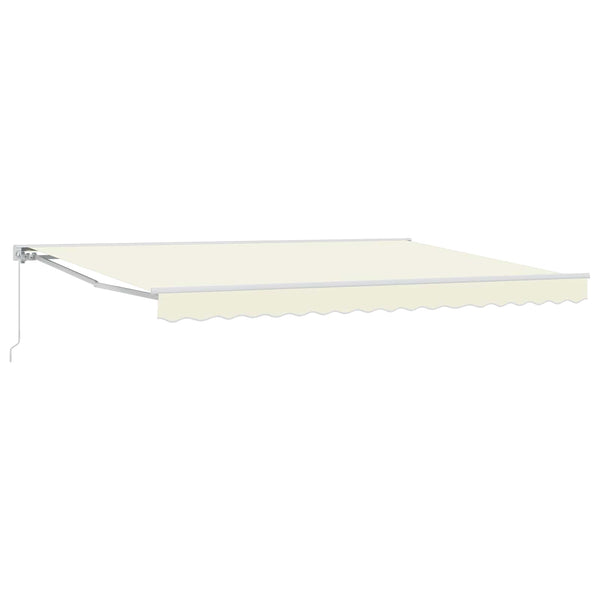 Manuelle einziehbare Markise, Creme, 4x3,5 m