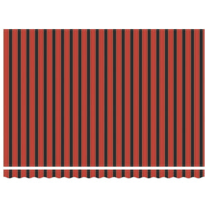 Einziehbare Markise, 4x3,5 m, Orange/Schwarz/Gelb