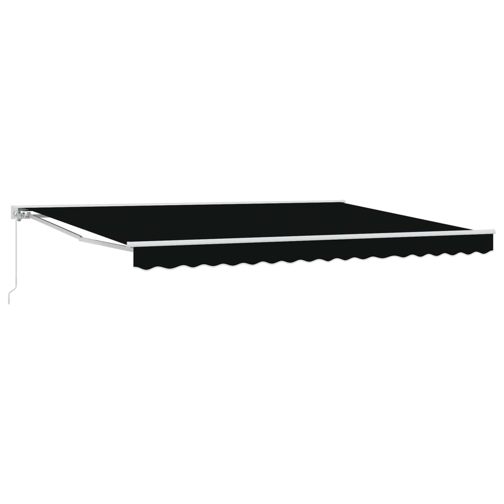 Manuelle Markise, einziehbar, 4x3,5m, Schwarz