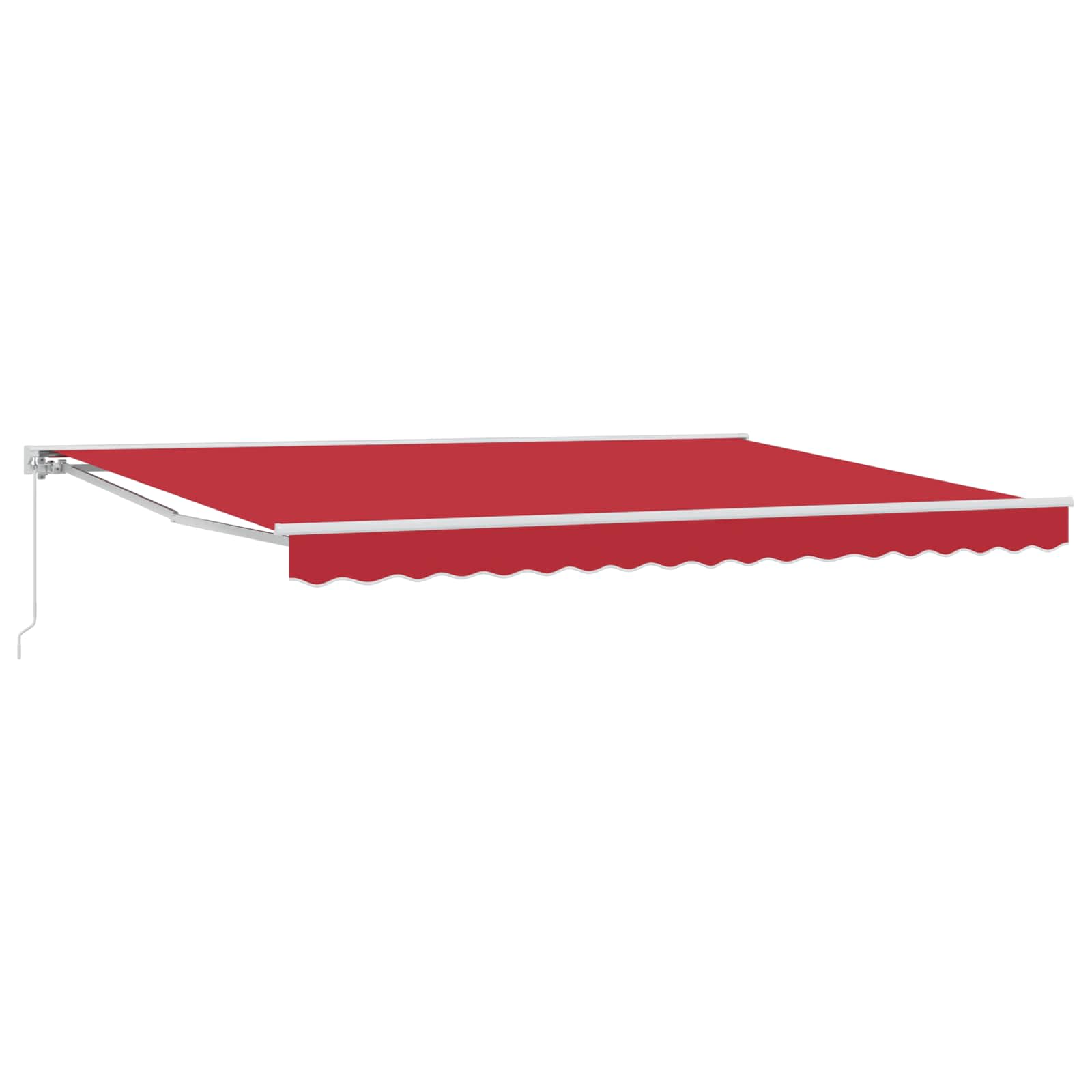 Manuelle Markise, Rot, 4x3,5 m