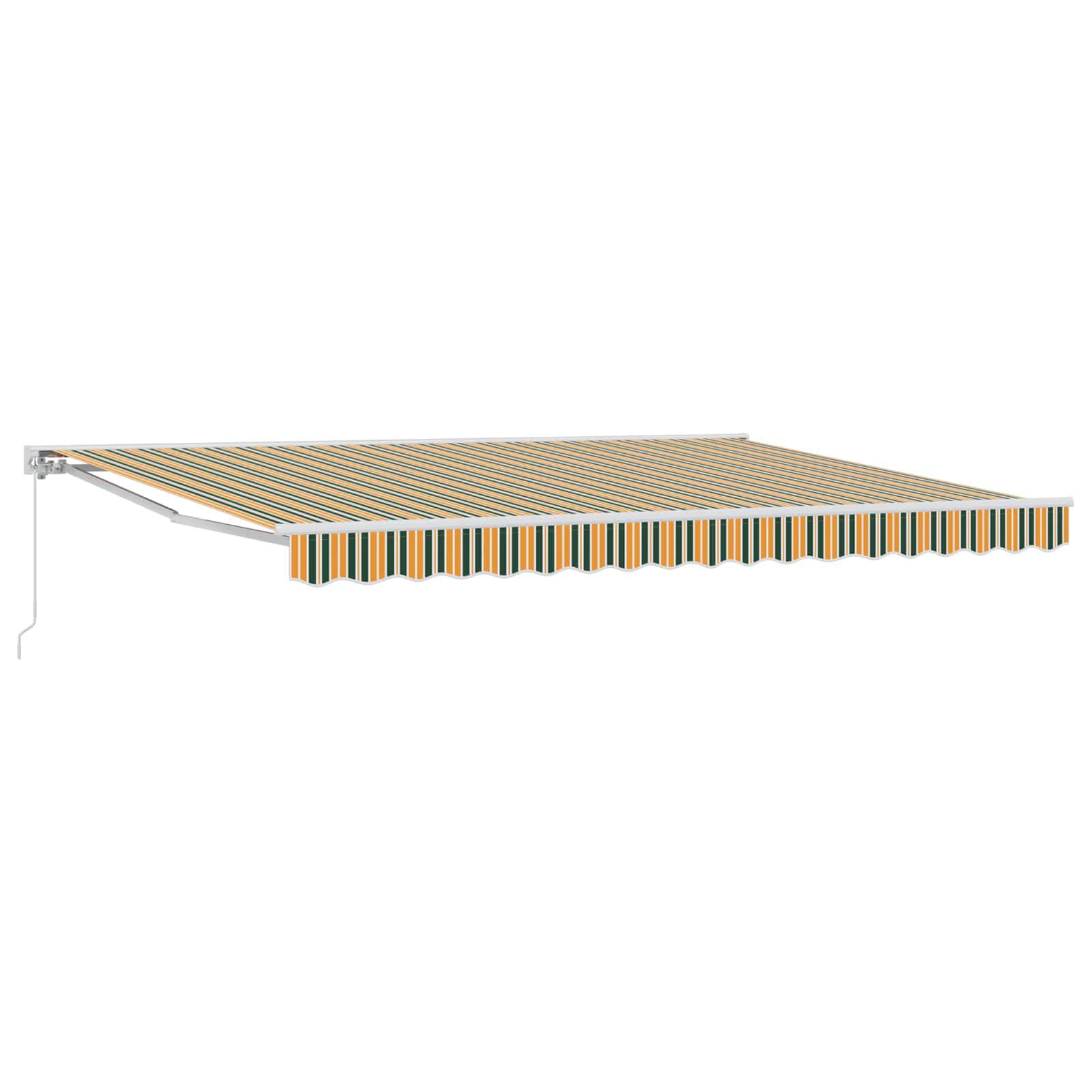 Einziehbare Markise, Grün/Gelb, 4x3,5 m