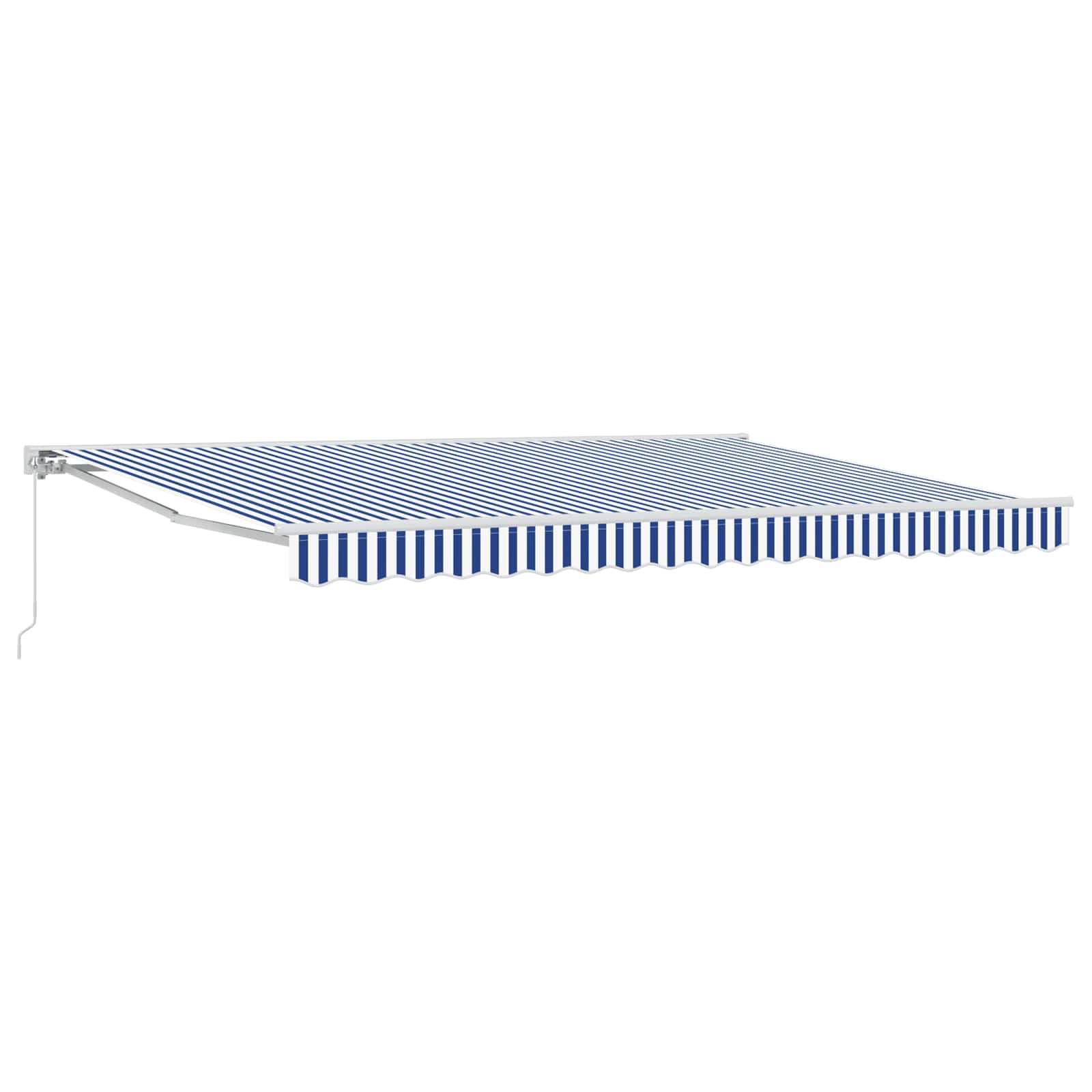 Einziehbare Markise, 4,5 x 3,5 m, Blau/Weiß