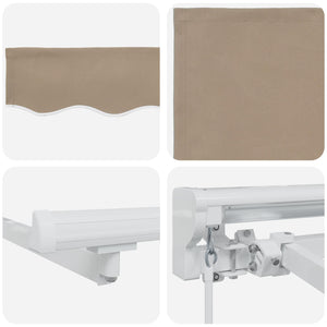 Einziehbare Markise Beige 4,5x3,5 m