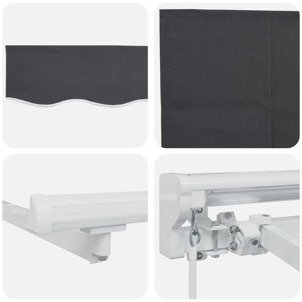 Manuelle Markise Anthrazit 5x3 m